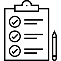 Clipboard icon and pen